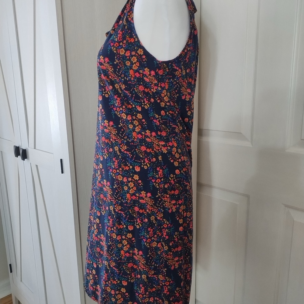GAP Navy Floral Halter Sundress Sz S - Picture 2 of 10